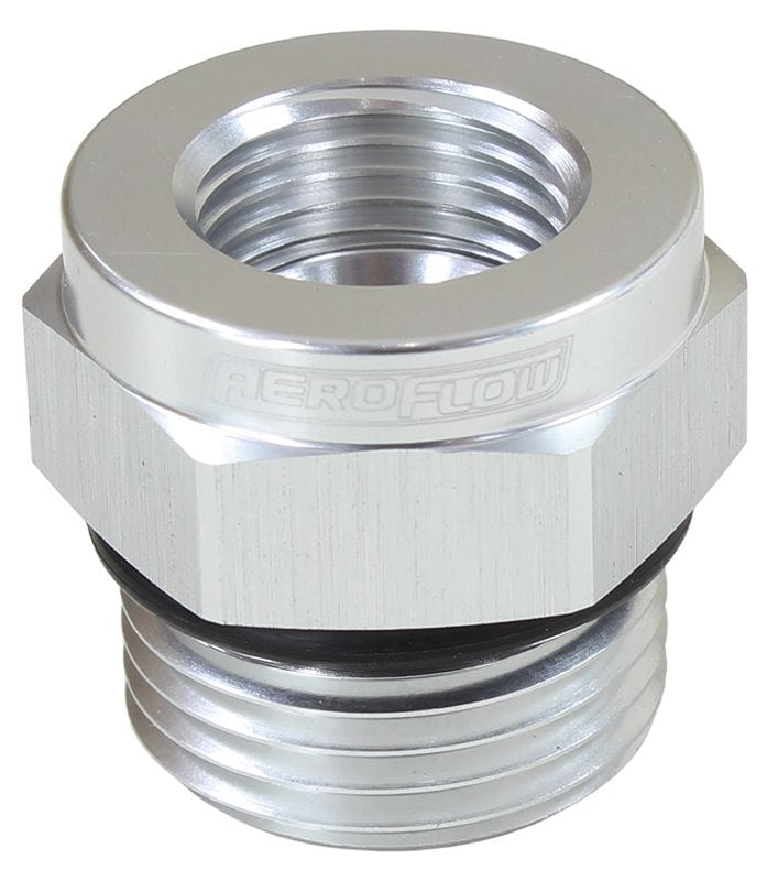 Aeroflow Performance -10 ORB To 5/8" -18 Thread Aeroflow Temperature Probe Adapter - Silver AF661-10S SR
