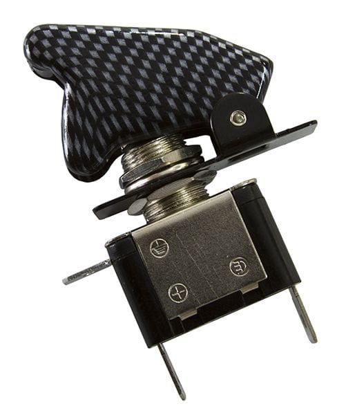 Aeroflow Performance 12v 20A Aeroflow Carbon Fibre Covered LED Rocket / Missile Switch AF49-5020 SR