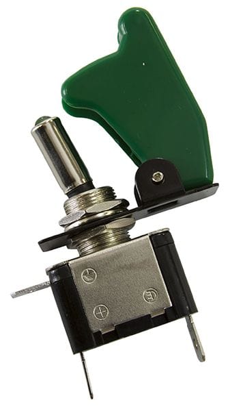 Aeroflow Performance 12v 20A Aeroflow Green Covered LED Rocket / Missile Switch AF49-5055 SR