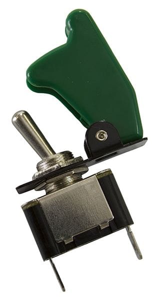 Aeroflow Performance 12v 20A Aeroflow Green Covered Rocket / Missile Switch AF49-5005 SR