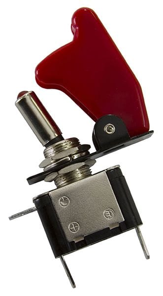 Aeroflow Performance 12v 20A Aeroflow Red Covered LED Rocket / Missile Switch AF49-5050 SR