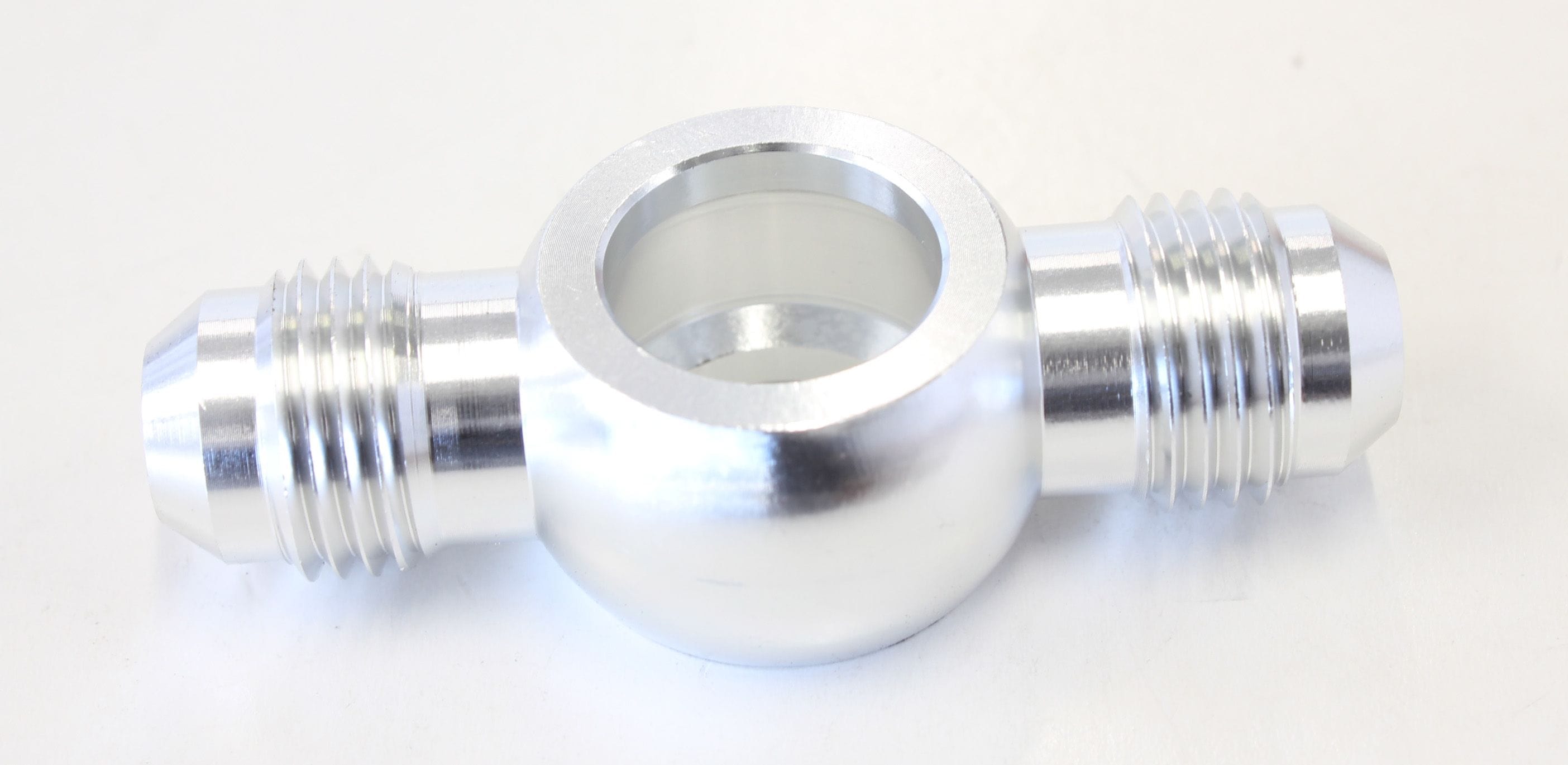 Aeroflow Performance 14mm (9/16") to -6AN, Silver Finish Aeroflow Alloy Double Ended AN Banjo AF720-06-06S SR