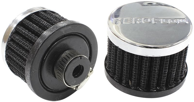 Aeroflow Performance 2" (50.8mm) O.D. x 1-1/2" (38mm) High, 3/8" (10mm) Flange Inside Diam Aeroflow Chrome Clamp On Breather AF2871-1320 SR