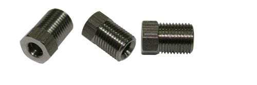 Aeroflow Performance 3/8"-24 to 3/16" Hard Line Aeroflow Stainless Steel Inverted Flare Tube Nuts (Pair) AF364 SR