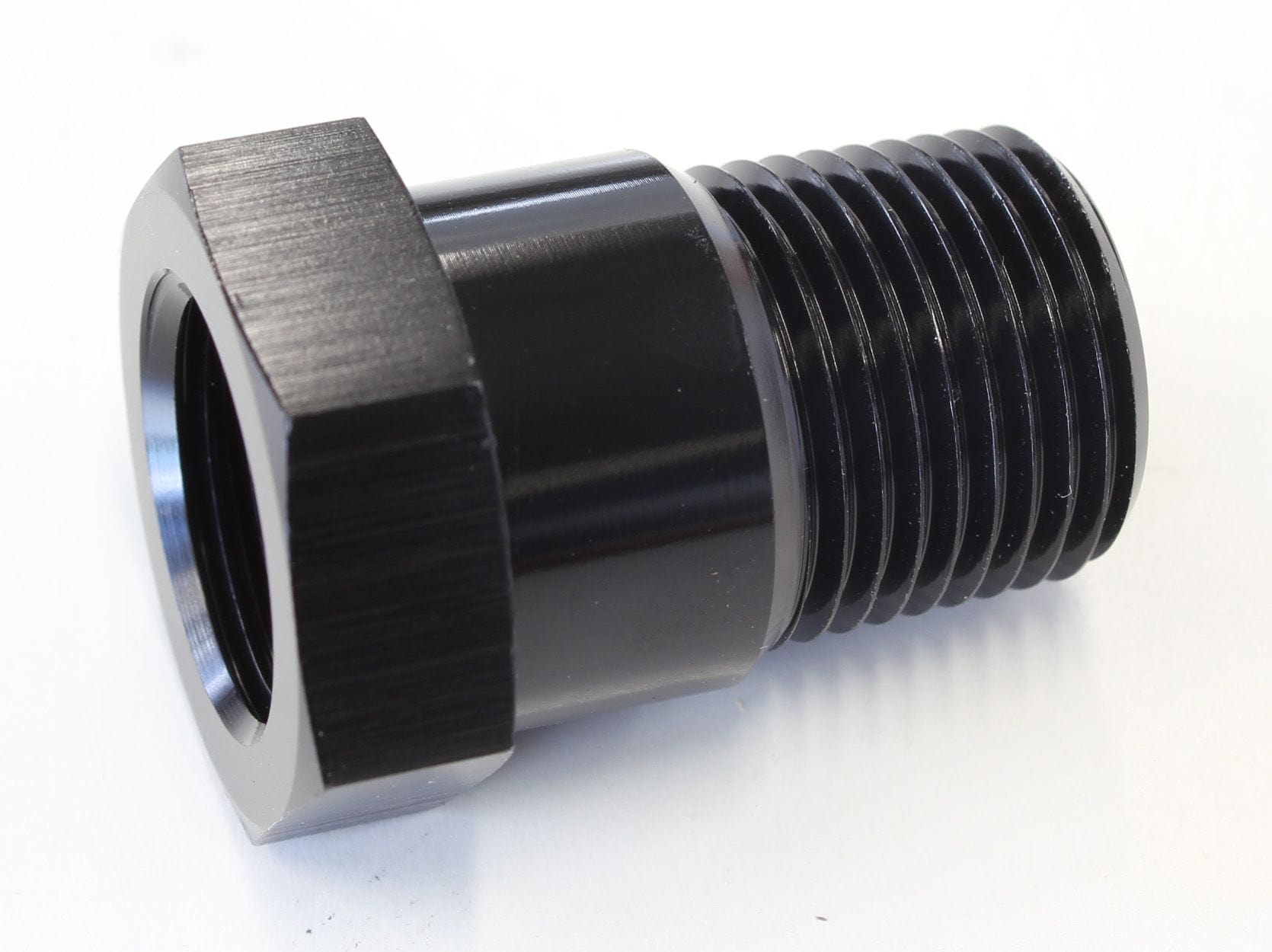 Aeroflow Performance 3/8" NPT to 5/8"-18 UNF, Black Aeroflow Temperature Probe Adapter AF660-06BLK SR