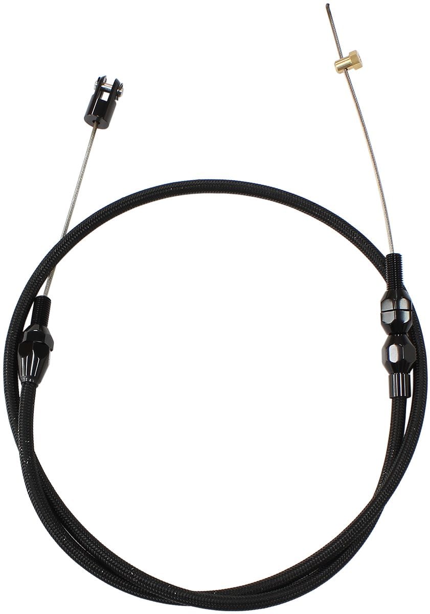 Aeroflow Performance 36" Long Suit GM LS Series Aeroflow Stainless Steel Throttle Cable - Black AF42-1101LS1BLK SR