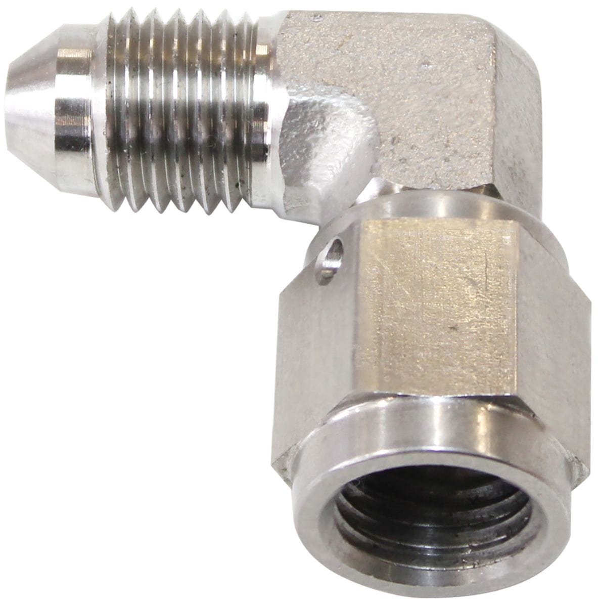 Aeroflow Performance -4AN to -4 Swivel Nut Aeroflow 90° Stainless Steel Male to Female Fitting -4AN AF207-04 SR