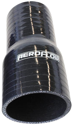 Aeroflow Gloss Black Straight Silicone Reducer / Expander Hose 1-1/2" (38mm) to 1-1/4" (3