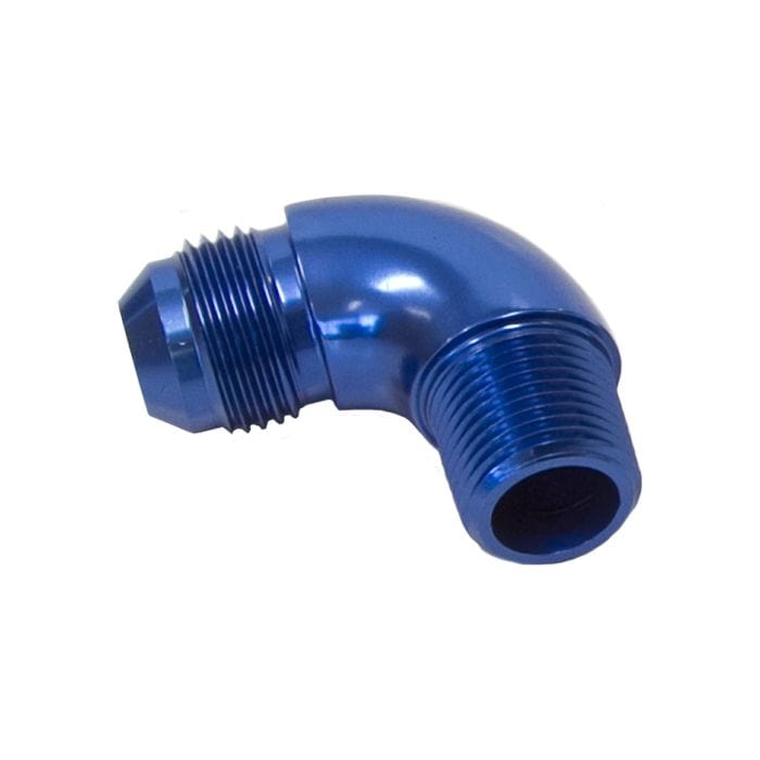 Aeroflow Performance Aeroflow 1NPT / 20AN / Blue 90° NPT to AN Full Flow Adapter AF552 SR