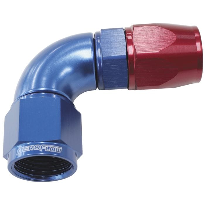 Aeroflow Performance Aeroflow 570 Series PTFE 90° Hose End AF573. Suits 200 & 250 Series Hose SR