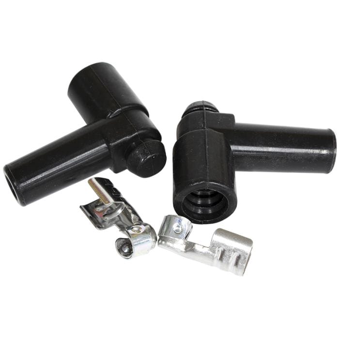 Aeroflow Performance Aeroflow AF4030-3320 Xpro Silicone 90° HEI Boots & 90° Terminals 
Black, 2 pack SR