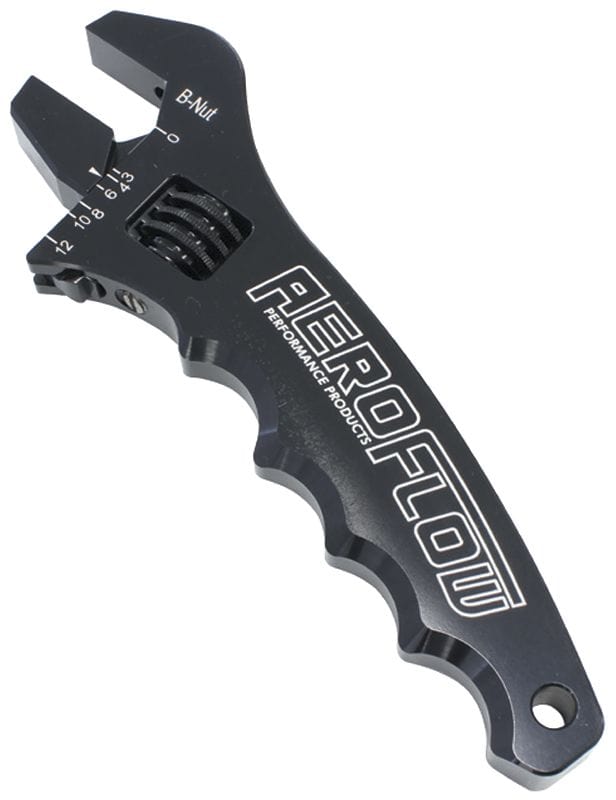 Aeroflow Performance Aeroflow Aluminium Adjustable Grip Spanner - Black AF98-2003BLK SR