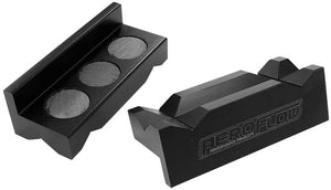 Aeroflow Billet Aluminium Magnetic Vice Jaws - Black AF98-2001