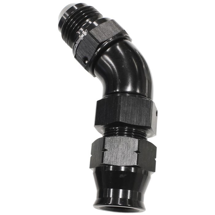 Aeroflow Performance Aeroflow Fittings 45° Tube to Male AN Adapters AF128. Suits Aeroflow, Moroso & Russell Tubing SR