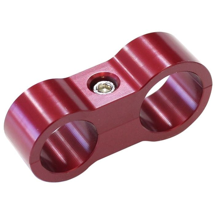Aeroflow Performance Aeroflow Fittings Stepped Billet Aluminium Dual Hose Separators AF156
 7/16" (11.1mm) I.D. & 9/16" (14.2mm) I.D., Suit -6AN & -8AN PTFE hose, SR