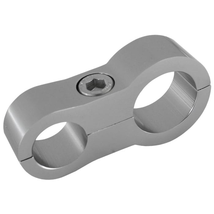 Aeroflow Performance Aeroflow Fittings Stepped Billet Aluminium Dual Hose Separators AF156
 7/16" (11.1mm) I.D. & 9/16" (14.2mm) I.D., Suit -6AN & -8AN PTFE hose, SR