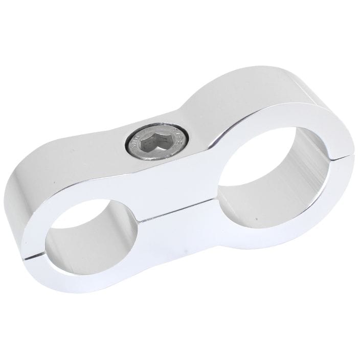 Aeroflow Performance Aeroflow Fittings Stepped Billet Aluminium Dual Hose Separators AF156
 7/16" (11.1mm) I.D. & 9/16" (14.2mm) I.D., Suit -6AN & -8AN PTFE hose, SR