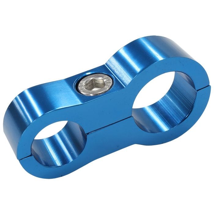 Aeroflow Performance Aeroflow Fittings Stepped Billet Aluminium Dual Hose Separators AF156
 7/16" (11.1mm) I.D. & 9/16" (14.2mm) I.D., Suit -6AN & -8AN PTFE hose, SR