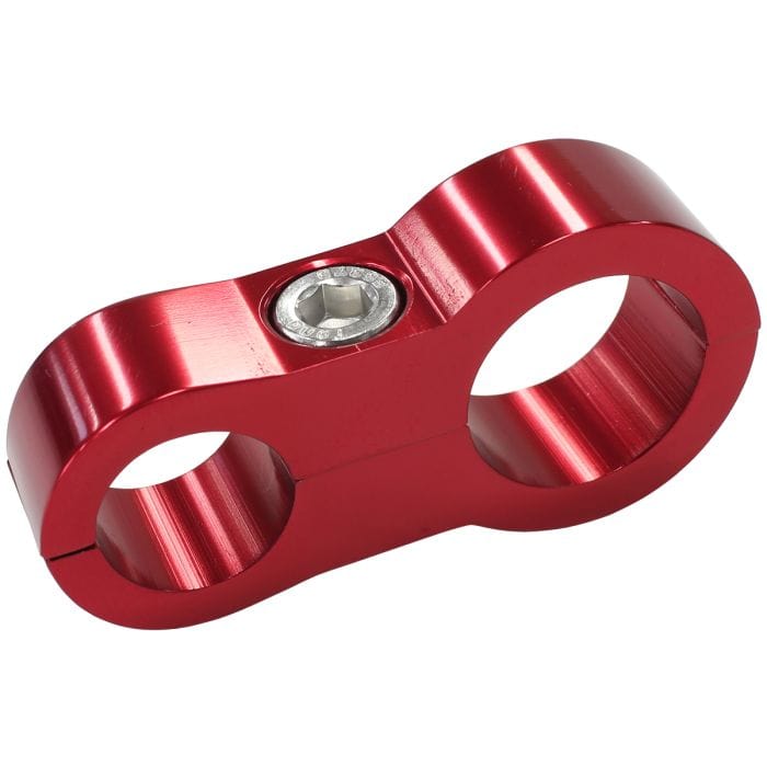 Aeroflow Performance Aeroflow Fittings Stepped Billet Aluminium Dual Hose Separators AF156
 7/16" (11.1mm) I.D. & 9/16" (14.2mm) I.D., Suit -6AN & -8AN PTFE hose, SR