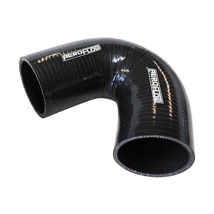 Aeroflow Performance Aeroflow Gloss Black 135° Silicone Elbow Hose AF9205
 3-Ply, 4.5mm Wall Thickness, 100mm Leg SR