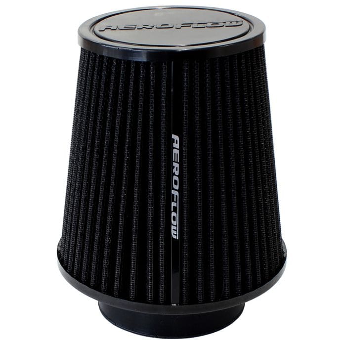 Aeroflow Performance Air Filters AF2711-0950 Universal 3-1/2" (90mm) Clamp-On Polyurethane Tapered Pod Filter 
6.1" (155mm) High x 6.1" (155mm) Base O.D x 4.6" (117mm) Top O.D SR