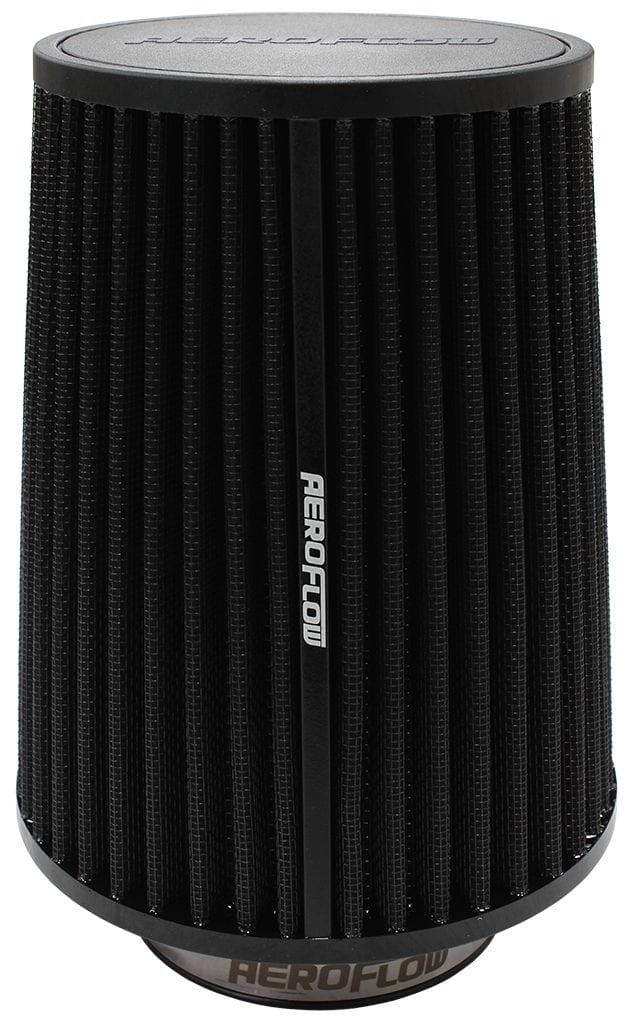 Aeroflow Performance Air Filters AF2711-5100 Universal 3-1/8" (79mm) Clamp-On Polyurethane Tapered Pod Filter 
7-5/16" (180mm) High x 5-29/32" (150mm) Base O.D x 4-1/2" (114mm) Top O.D SR