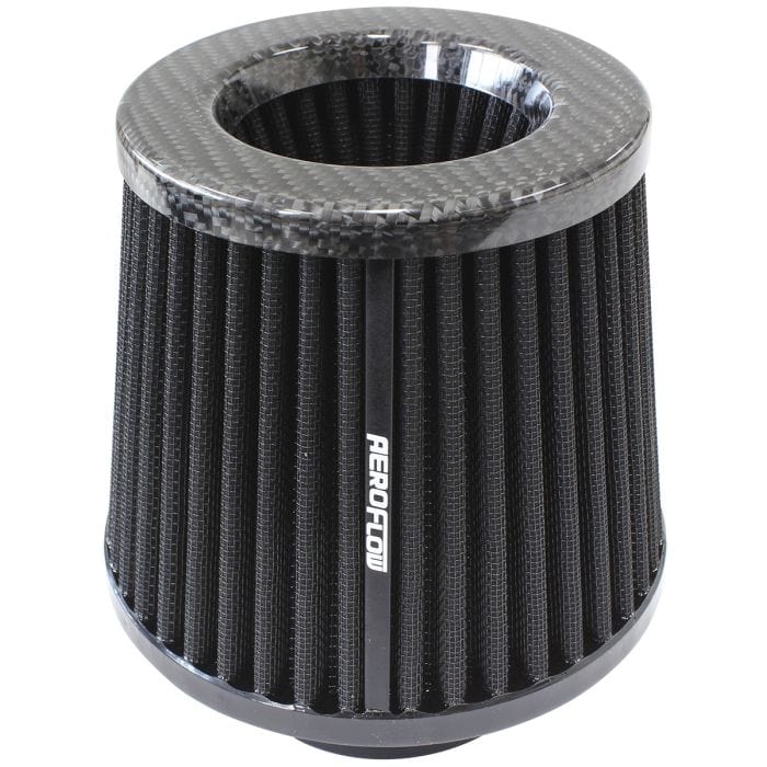 Aeroflow Performance Air Filters AF2911-3003 Universal 3" (76mm) Clamp-On Carbon Fibre Inverted Tapered Pod Filter 
5" (127mm) High x 6" (153mm) Base O.D x 5-1/4" (133mm) Top O.D SR