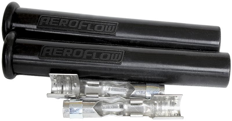 Aeroflow Performance Black, 2 pack Aeroflow Xpro Silicone Multi Angle Spark Plug Boots & Terminals AF4030-3301 SR