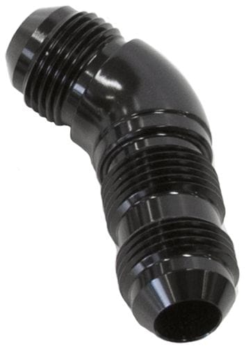 Aeroflow Performance Black Finish Aeroflow 45° Full Flow AN Bulkhead -10AN AF537-10BLK SR