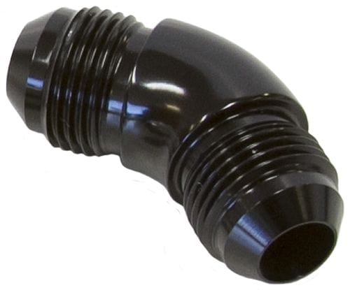 Aeroflow Performance Black Finish Aeroflow 45° Full Flow AN Union -4AN AF527-04BLK SR