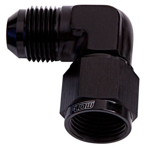 Aeroflow Performance Black Finish Aeroflow 90° Female/Male Flare Swivel -8AN AF143-08BLK SR