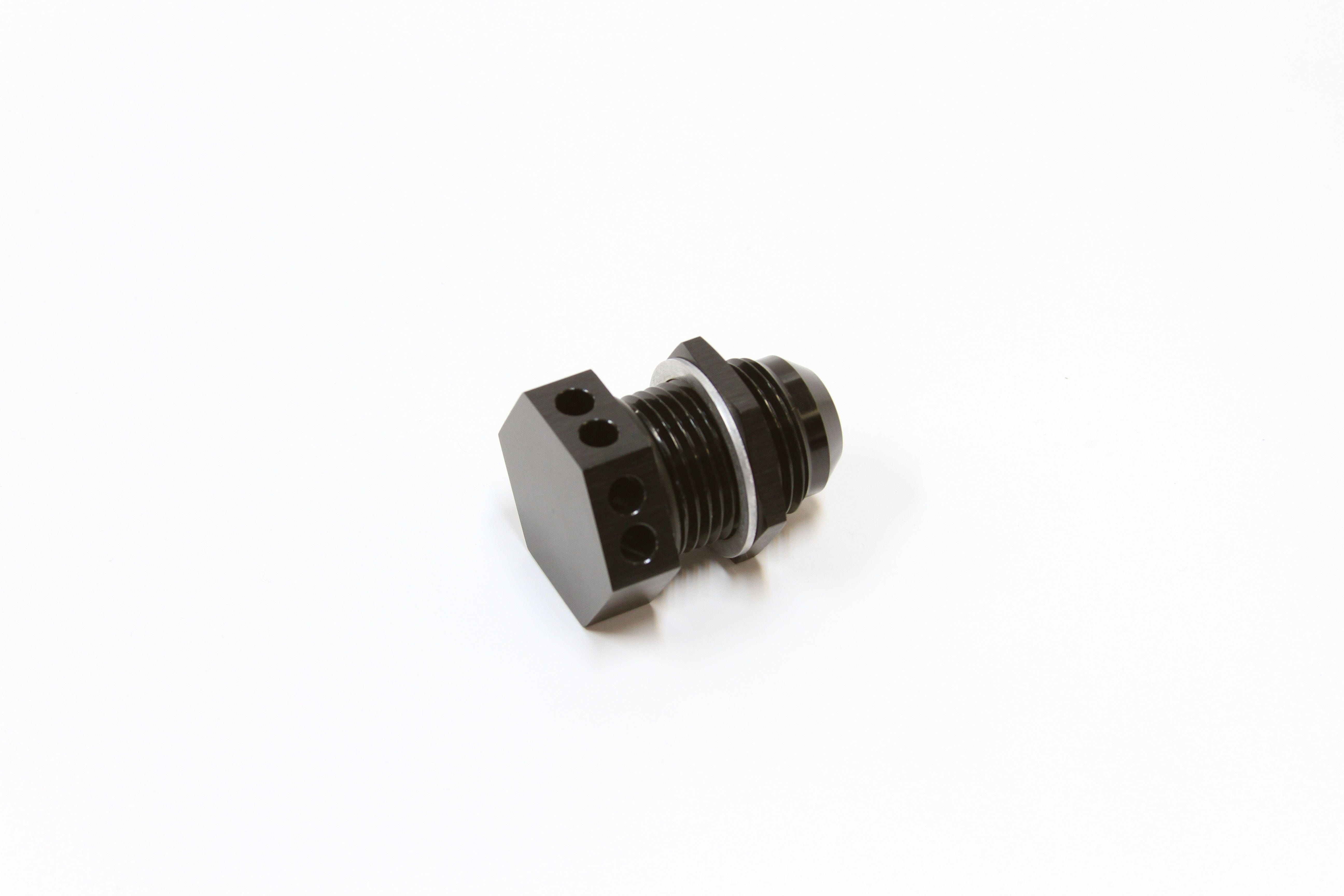 Aeroflow Performance Black Finish Aeroflow Bolt In Breather Bulkhead -10 AF777-10BLK SR