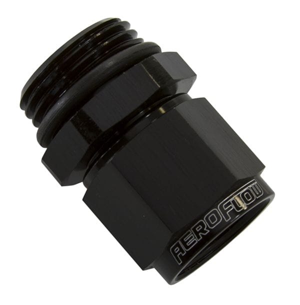 Aeroflow Performance Black Finish Aeroflow Male -10 ORB to Female -12AN Swivel Adapter AF907-12-10BLK SR