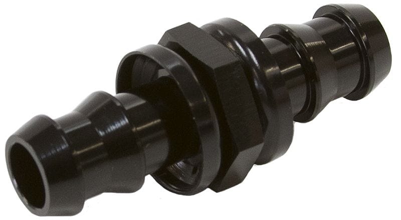 Aeroflow Performance Black Finish Aeroflow Male to Male Barb Push Lock Adapter -10 to -10 AF410-10BLK SR