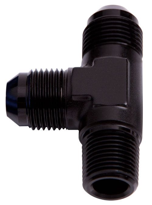 Aeroflow Performance Black Finish Aeroflow Tee with NPT On Run 1/8" to -3AN AF826-03BLK SR