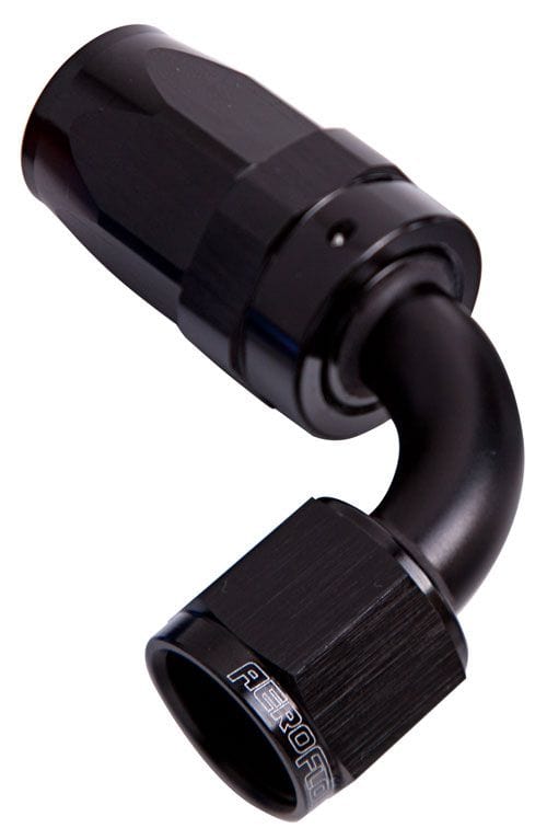 Aeroflow Performance Black Finish. Suit 100 & 450 Series Hose Aeroflow 100 Series Taper 90° Swivel Hose End -6AN AF103-06BLK SR
