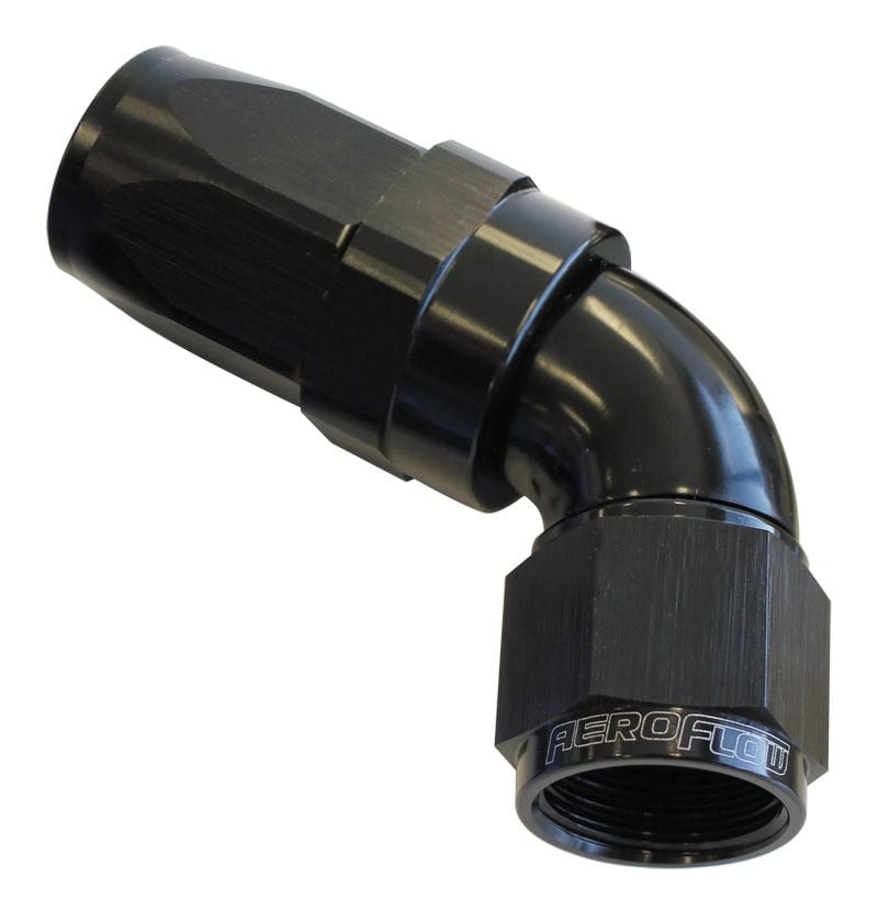 Aeroflow Performance Black Finish. Suit 100 & 450 Series Hose Aeroflow 150 Series Taper One-Piece Full Flow Swivel 60° Hose End -6AN AF198-06BLK SR