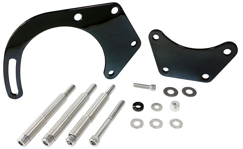 Aeroflow Performance Black Finish. Suit Big Block Chevy with Long Water Pump Aeroflow Low Mount Alternator Bracket AF64-4016BLK SR