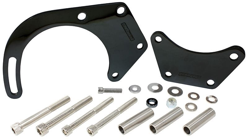 Aeroflow Performance Black Finish. Suit Big Block Chevy with Short Water Pump Aeroflow Low Mount Alternator Bracket AF64-4017BLK SR