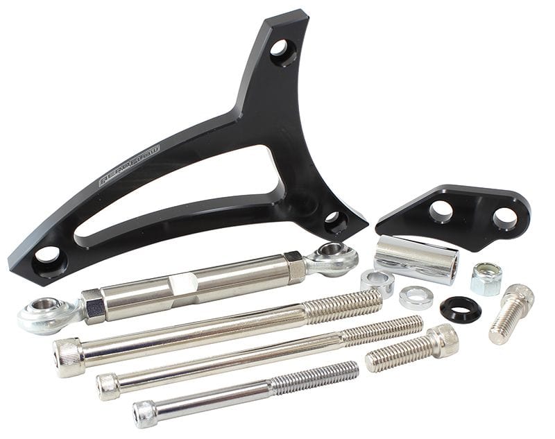 Aeroflow Performance Black Finish. Suit Ford 289-302W with passenger side water pump hose Aeroflow Standard Mount Billet Alternator Bracket AF64-4007BLK SR