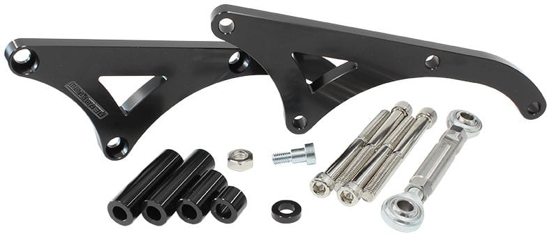 Aeroflow Performance Black Finish. Suit Holden V8, driver side Aeroflow Mid Mount Billet Alternator Bracket AF64-4033BLK SR