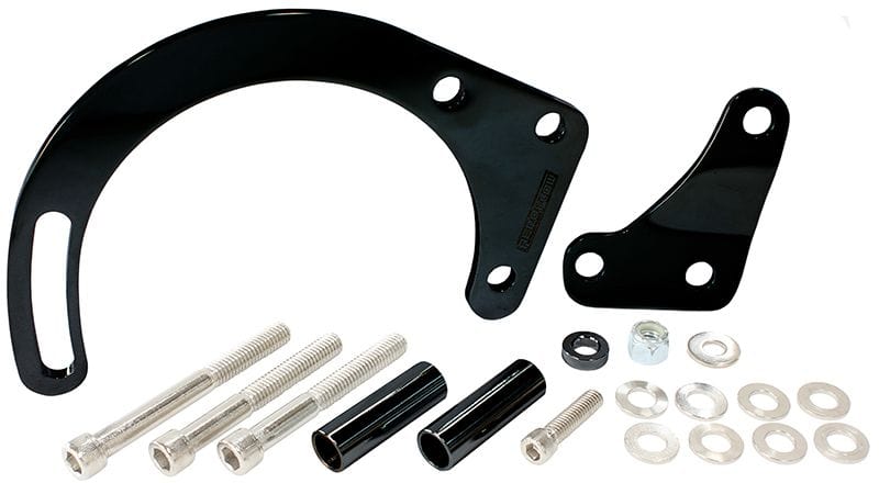 Aeroflow Performance Black Finish. Suit Small Block Chevy with Short Water Pump Aeroflow Low Mount Alternator Bracket AF64-4015BLK SR