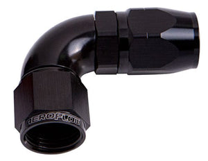 Aeroflow 550 Series Cutter One-Piece Full Flow Swivel 90° Hose End -6AN AF553-06BLK