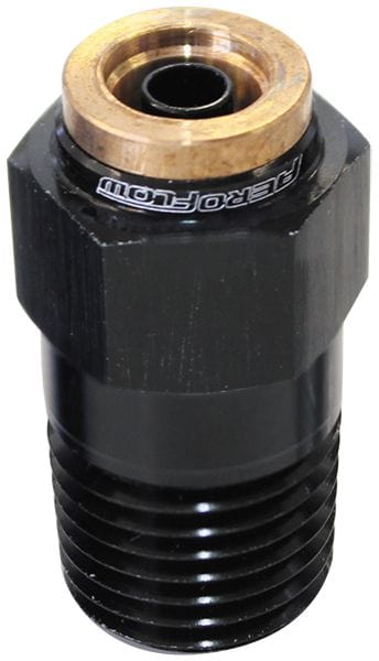 Aeroflow Performance Black Finish. Suits 120 Series Nylon Hose Aeroflow 120 Series Straight 1/8" NPT to 3/16" Push to Connect Fitting AF121-02BLK SR