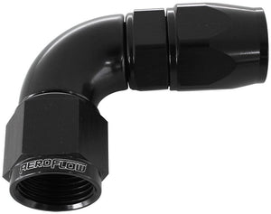 Aeroflow 570 Series PTFE 90° Hose End -8AN AF573-08DBLK