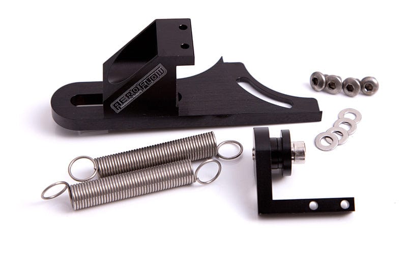 Aeroflow Performance Black Finish Suits throttle cable bracket part number AF64-2026BLK so Aeroflow Billet Return Spring Assembly 4150 Style AF64-2031BLK SR