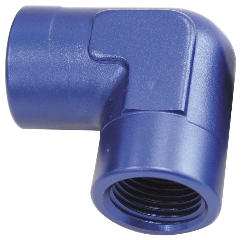 Aeroflow Performance Blue Finish Aeroflow 90° NPT Female Adapter - 1/2" AF913-08 SR