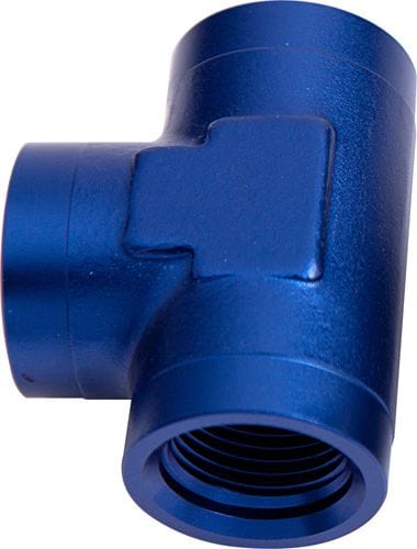 Aeroflow Performance Blue Finish Aeroflow Female Tee ORB -4AN AF938-04 SR
