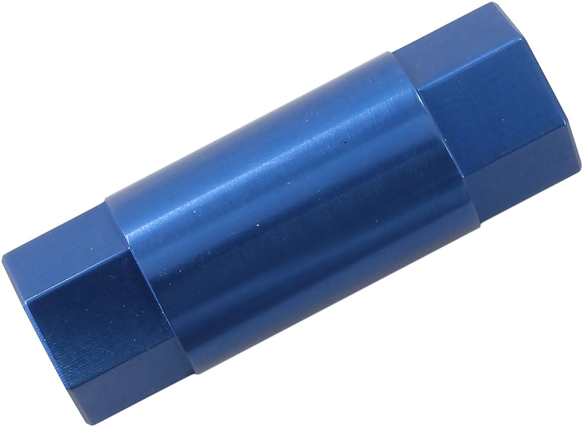 Aeroflow Performance Blue Finish Aeroflow M6 Female Hex Spacer, 40mm Length AF64-4385 SR