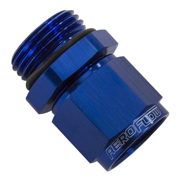 Aeroflow Performance Blue Finish Aeroflow Male -8 ORB to Female -10AN Swivel Adapter AF907-10-08 SR